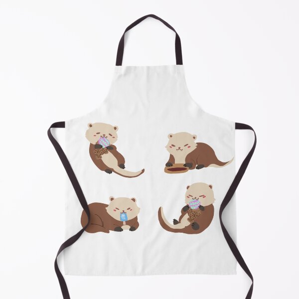 Item preview, Cute Sea Otters Eating Taiyaki, Dorayaki -- Wagashi Otters -- Cute Desserts designed and sold by Alice Cheng.