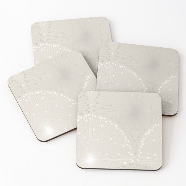 Item preview, Modern minimalist geometric Beige Art deco Silver designed and sold by WearWolfDesigns.