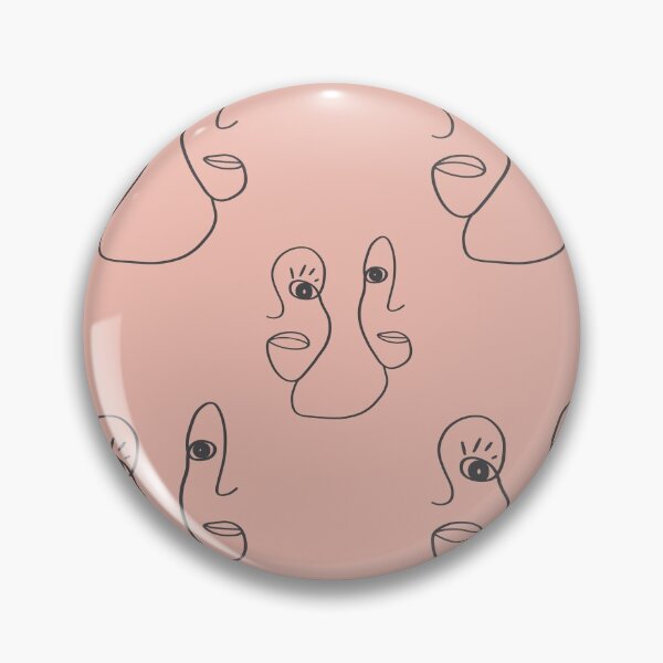 Item preview, Seamless pattern, contour line, fantasy faces of a man and a woman. designed and sold by UVI-CA.