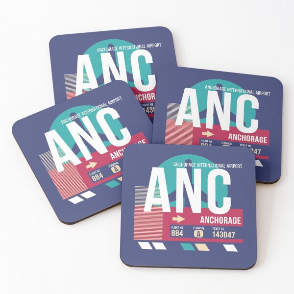 Item preview, Anchorage (ANC) Airport Code Baggage Tag designed and sold by SLAG-Creative.