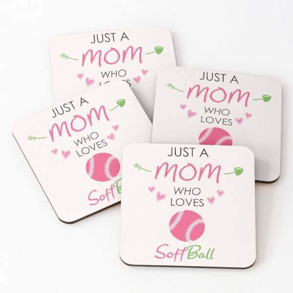 Item preview, Just a Mom Who Loves SoftBall Gift fot Moms -  Softball Mama Gift -  Softball Gear - Softball Girlfriend - Softball Wife - Softball Aunt - Softball Player - Softball Dad - Sports Mom - Fastpitch designed and sold by Freefay.