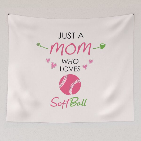 Item preview, Just a Mom Who Loves SoftBall Gift fot Moms -  Softball Mama Gift -  Softball Gear - Softball Girlfriend - Softball Wife - Softball Aunt - Softball Player - Softball Dad - Sports Mom - Fastpitch designed and sold by Freefay.