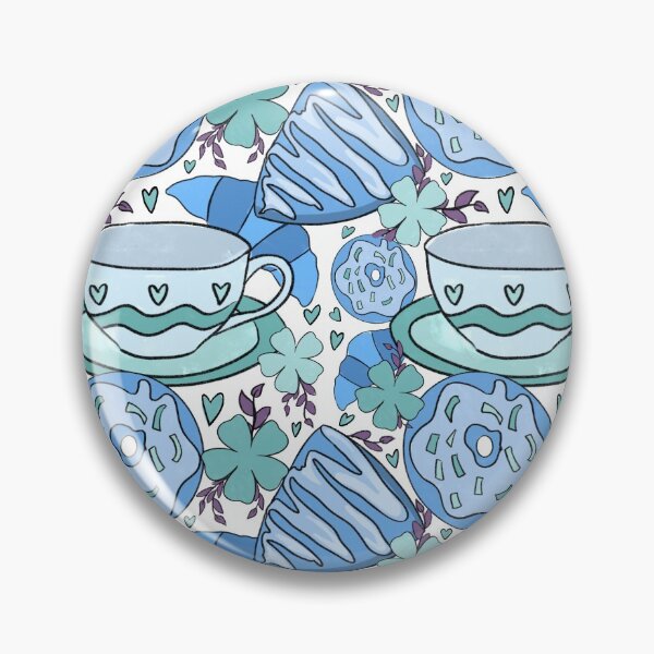 Item preview, Blue Tea Time Pattern designed and sold by willowsbunnies.