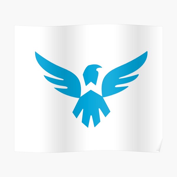 "Wings Gaming Logo Blue" Poster by Zaydii Redbubble
