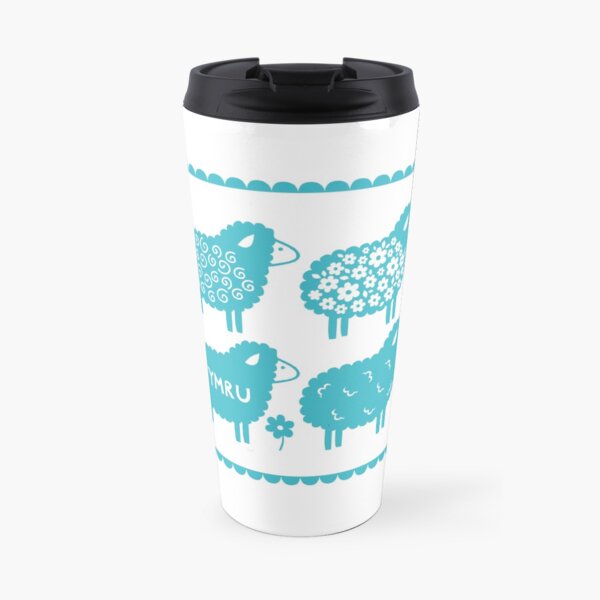 Cymru Sheep Welsh design Travel Mug