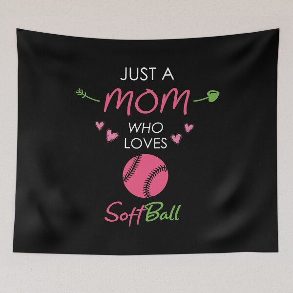 Item preview, Just a Mom Who Loves SoftBall Black Gift fot Moms -  Softball Mama Gift -  Softball Gear - Softball Girlfriend - Softball Wife - Softball Aunt - Softball Player - Softball Dad - Sports Mom - Fastpitch designed and sold by Freefay.