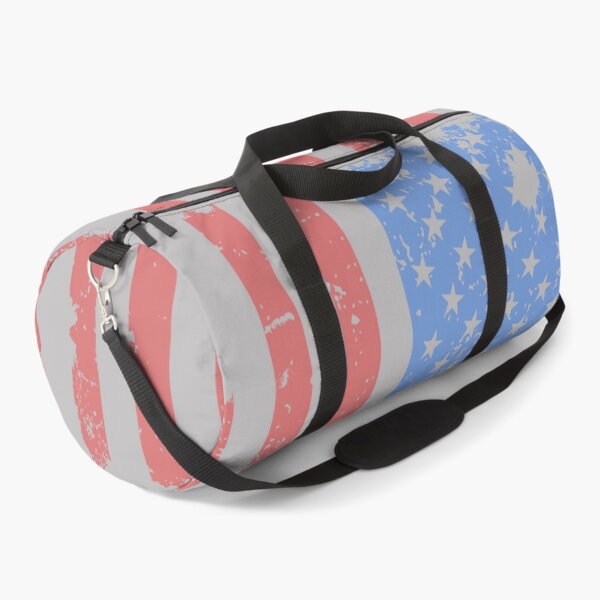 Grunge vintage usa flag distressed american flag Duffle Bag