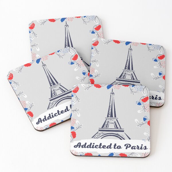 Item preview, Beautiful Floral Torre Eiffel "addicted to Paris" Design designed and sold by MoninasArt.