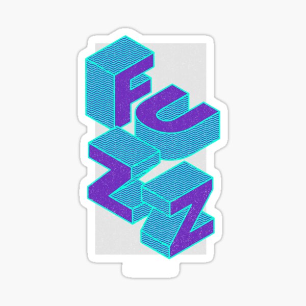 Fuzz Purple Blue Sticker