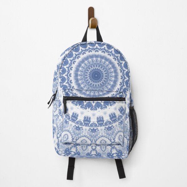 Item preview, Blue and White Fractal Mandala designed and sold by Kelly Dietrich Mandala & Fractal Art.