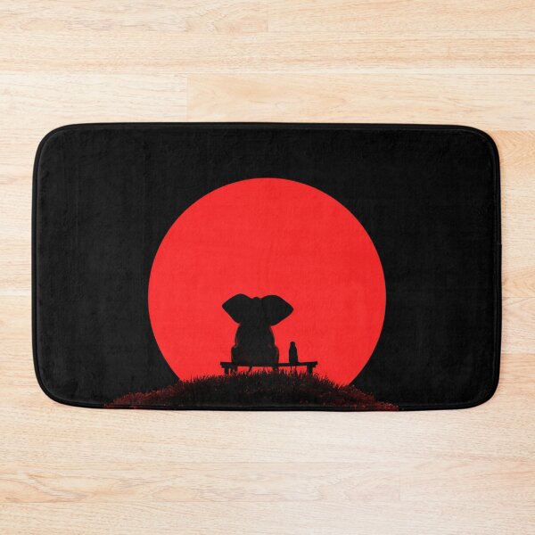 Item preview, elephant and dog look at the red moon  designed and sold by Mike Kiev art.