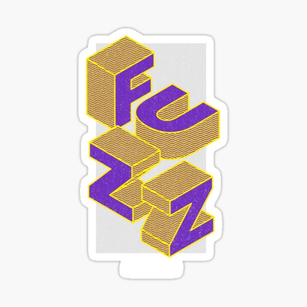 Fuzz Purple Yellow Sticker