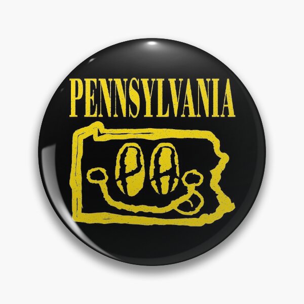 Item preview, Pennsylvania Grunge Smiling Face Black Background designed and sold by pelagio.