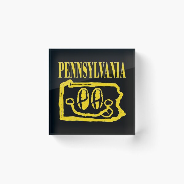Item preview, Pennsylvania Grunge Smiling Face Black Background designed and sold by pelagio.