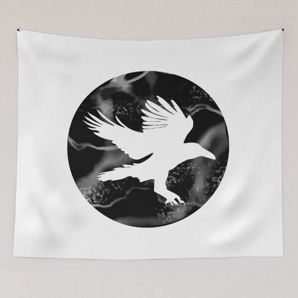 Item preview, Marbled Raven Silhouette designed and sold by RockyCreekArt.