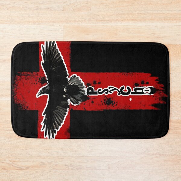 Item preview, Trash polka style raven on a red cross designed and sold by DarkDesign69.
