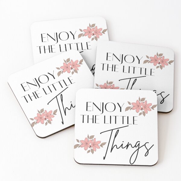 Item preview, Floral Quote "Enjoy the Little Things" Design designed and sold by MoninasArt.