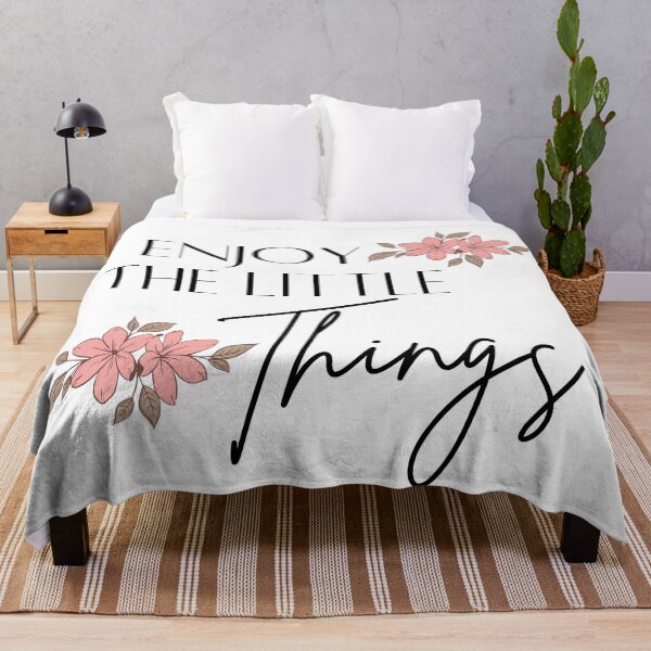 Item preview, Floral Quote "Enjoy the Little Things" Design designed and sold by MoninasArt.