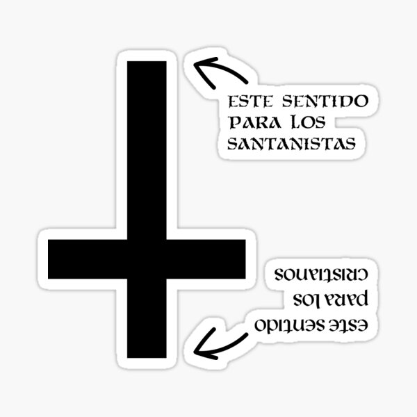 Este sentido para los satanistas NEGRO Pegatina