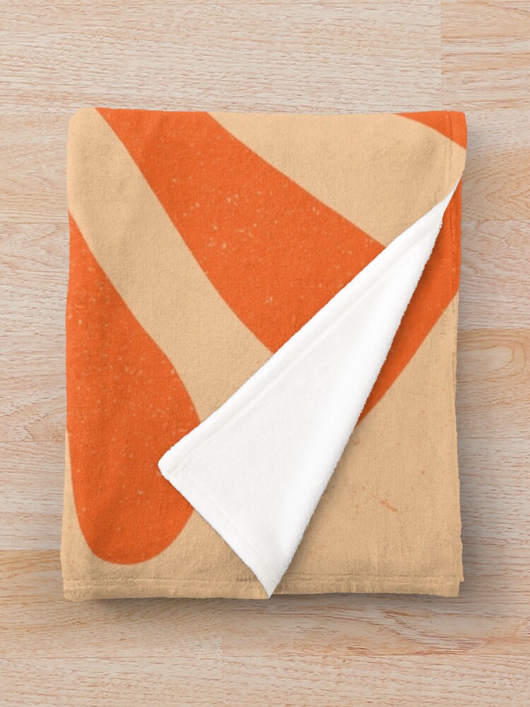 Retro Sun Vintage 70s 2 Orange Throw Blanket