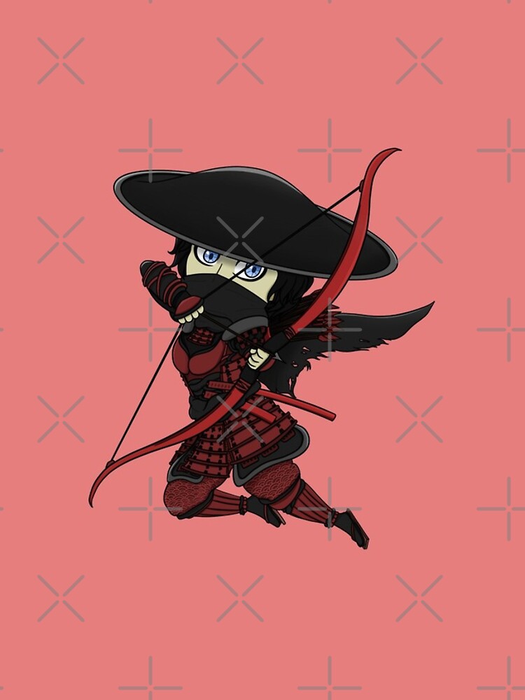 Thumbnail 4 of 4, iPhone Case, Chibi Samurai Archer designed and sold by Inkclad.