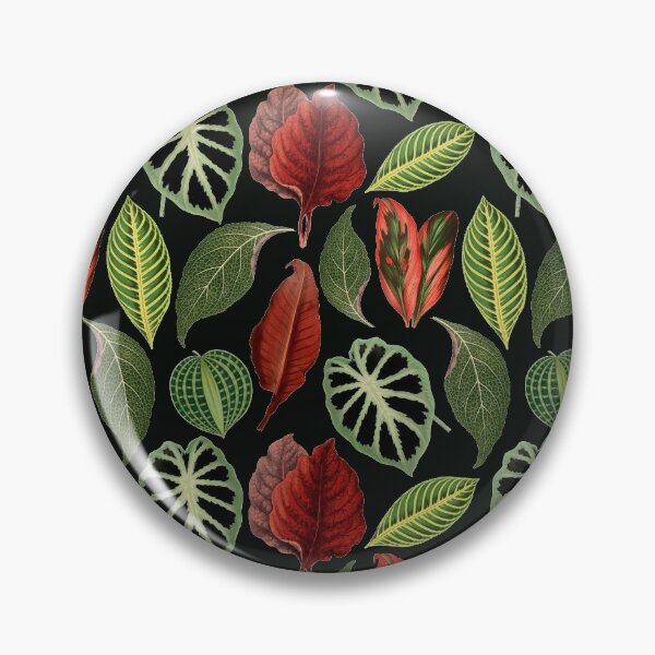 Item preview, House plant leaves indoor tropical jungle night pattern cottagecore aesthetic designed and sold by PG Illustration.