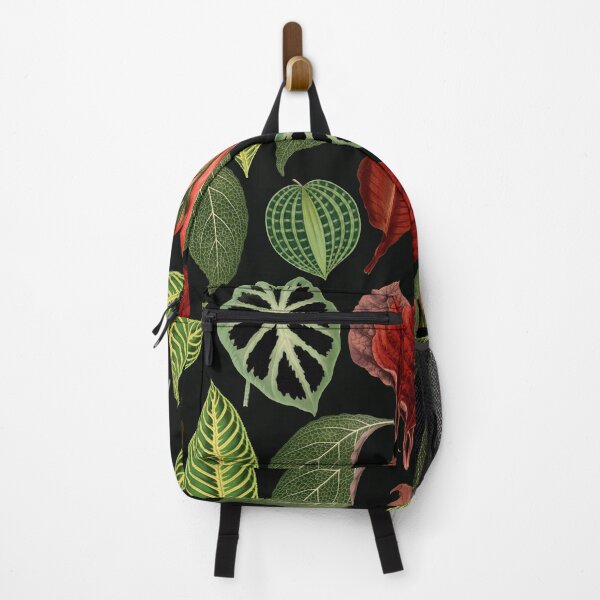 Item preview, House plant leaves indoor tropical jungle night pattern cottagecore aesthetic designed and sold by PG Illustration.