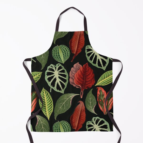 Item preview, House plant leaves indoor tropical jungle night pattern cottagecore aesthetic designed and sold by PG Illustration.