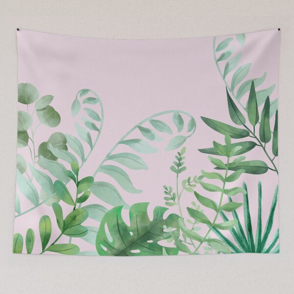 Item preview, Green Leaves on Pink designed and sold by JLCole.