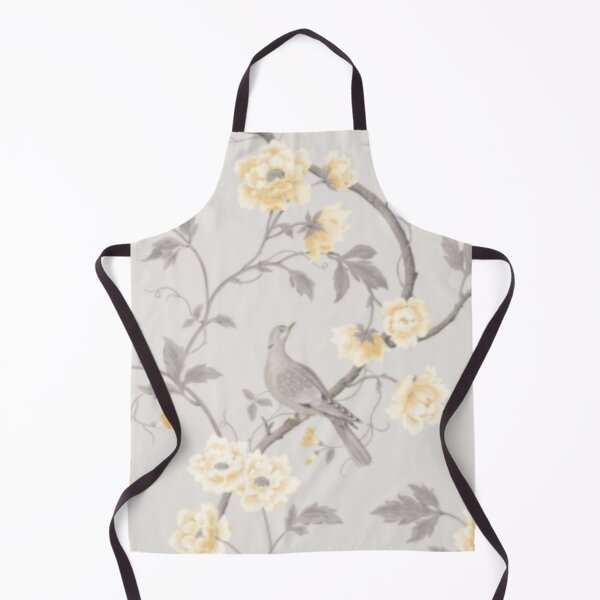 Item preview, Grey & yellow Floral birds designed and sold by WearWolfDesigns.