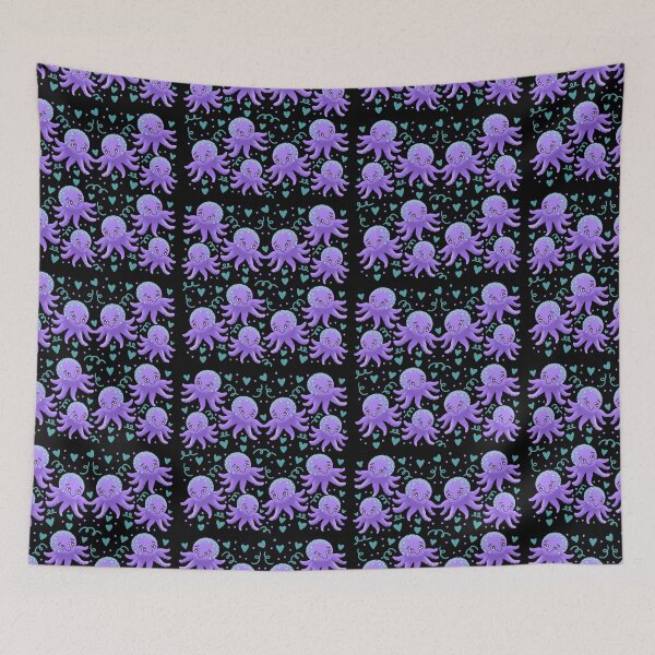 Item preview, Cute purple octopus pattern designed and sold by jazzydevil.