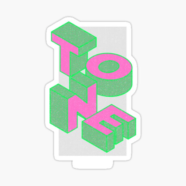 Tone Pink Green Sticker