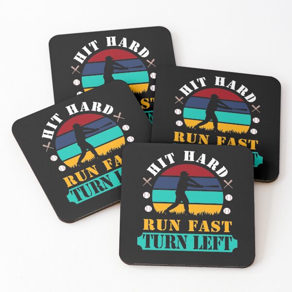 Item preview, Hit Hard Run Fast Turn Left - Baseball Player Hitter designed and sold by grinta2021.