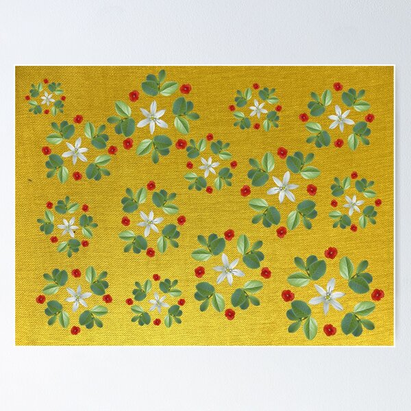 Item preview, Poppies and lilies rosetta on velvet designed and sold by ponted.