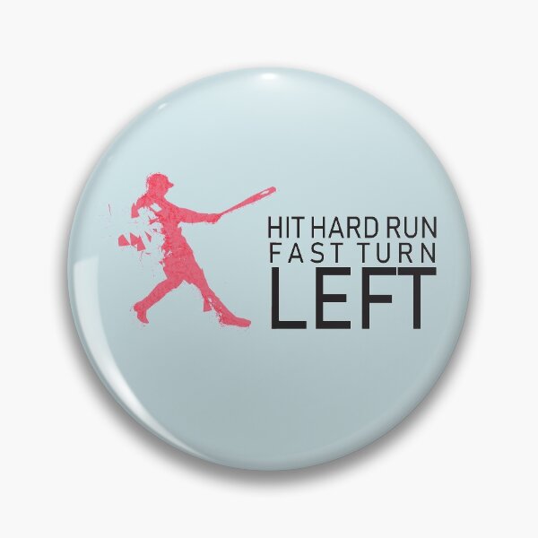 Artikelvorschau, Hit Hard Run Schnell links abbiegen - Baseball Shirt-Baseball Tee entworfen und verkauft von adelsalmi.