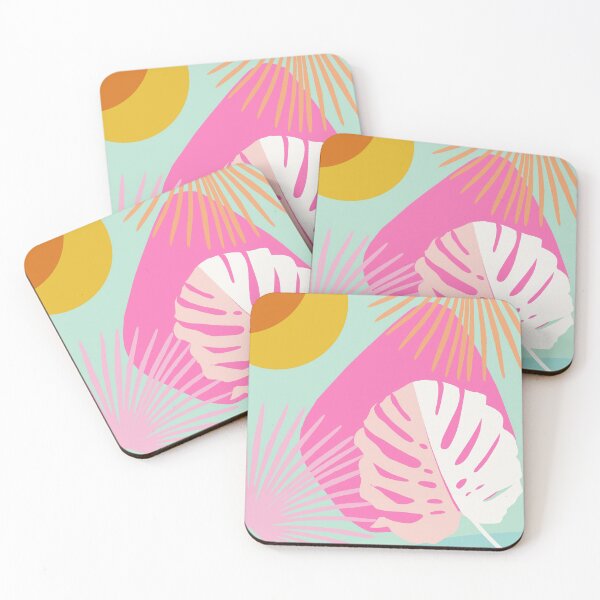 Item preview, Minimal Yin Yang Monstera Fan Palm Summer Finesse #2 #tropical #decor #art  designed and sold by Anita's & Bella's Art.