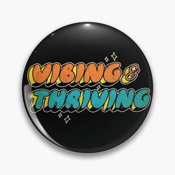 Item preview, Vibing and Thriving Retro designed and sold by ForFunDesigns.