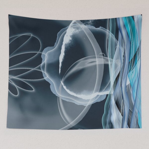 Item preview, Dark blue fluid art designed and sold by Mashusha-art.