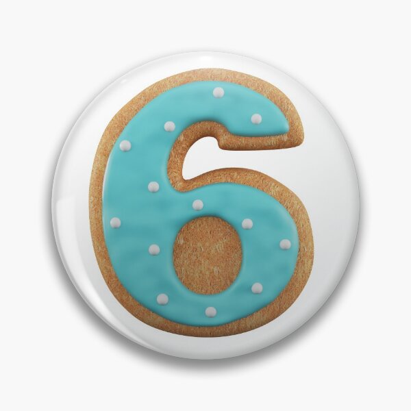 Item preview, Cookie Alphabet Number Six designed and sold by Elisabeth Lucas.