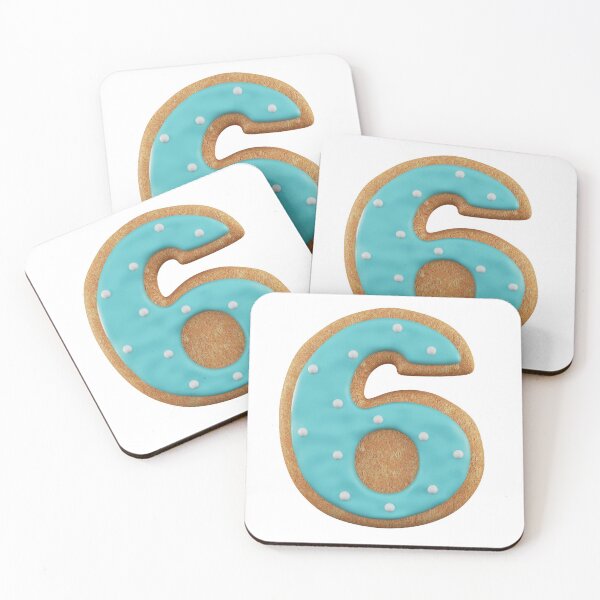 Item preview, Cookie Alphabet Number Six designed and sold by Elisabeth Lucas.