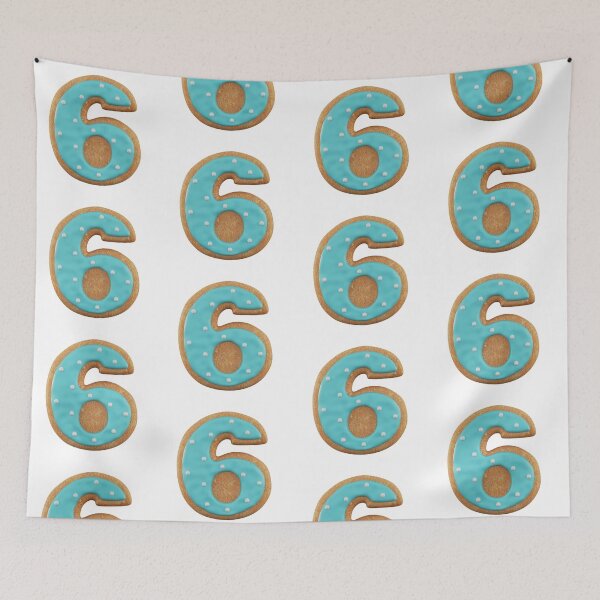 Item preview, Cookie Alphabet Number Six designed and sold by Elisabeth Lucas.