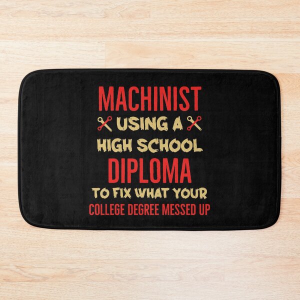 Item preview, Machinist Funny Diploma designed and sold by Luna1Shop.