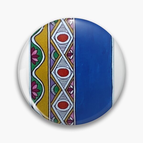 Item preview, Madhubani Blue Border designed and sold by with-anugraha.