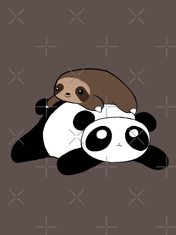 Little Sloth And Panda T Shirt By Saradaboru Redbubble 