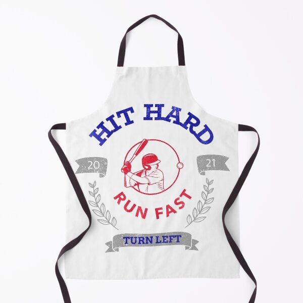 Item preview, Hit Hard Run Fast Turn Left Baseball MLB sports Bat Pitcher Catcher Hitter designed and sold by KLINESTORE.