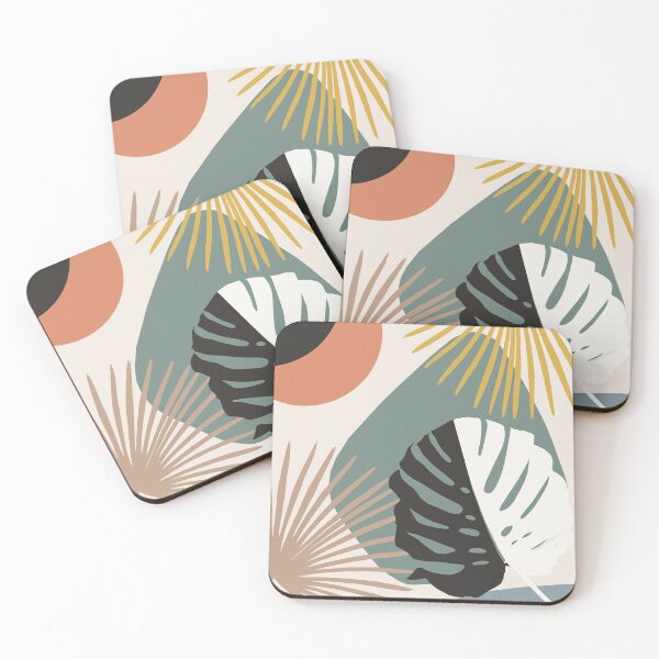 Item preview, Minimal Yin Yang Monstera Fan Palm Finesse #5 #tropical #decor #art designed and sold by Anita's & Bella's Art.