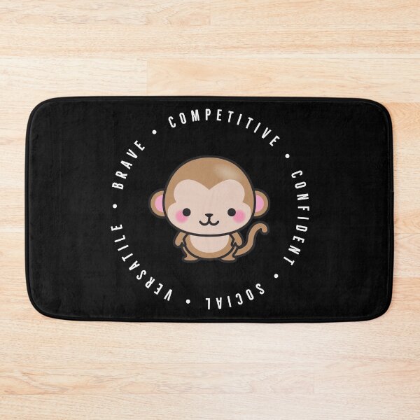 Item preview, cute chinese zodiac | year of the monkey | personality traits | brave, competitive, confident, social, versatile designed and sold by cocoCabot.