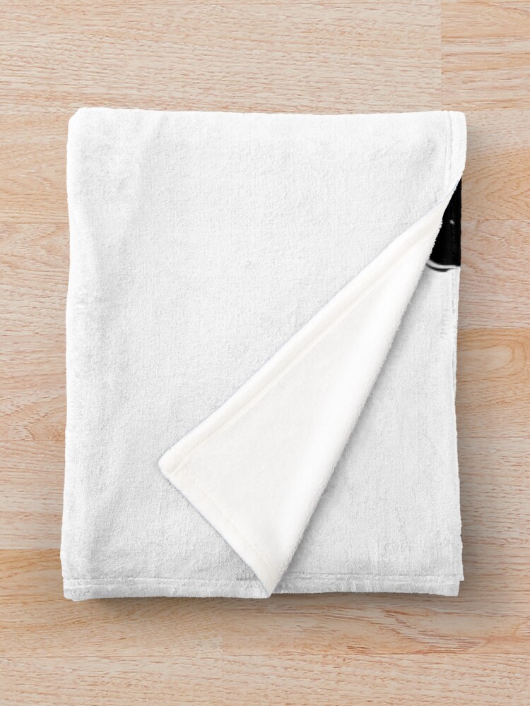Alternate view of Black chalk letter V Throw Blanket