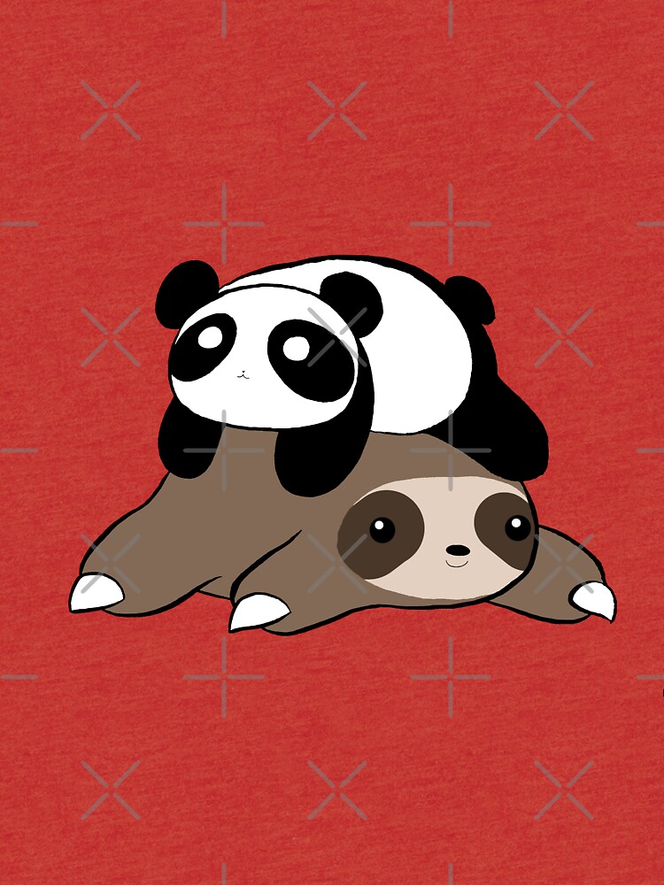 Sloth And Panda T Shirt By Saradaboru Redbubble 