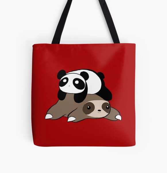 Sloth And Panda Tote Bag By Saradaboru Redbubble 